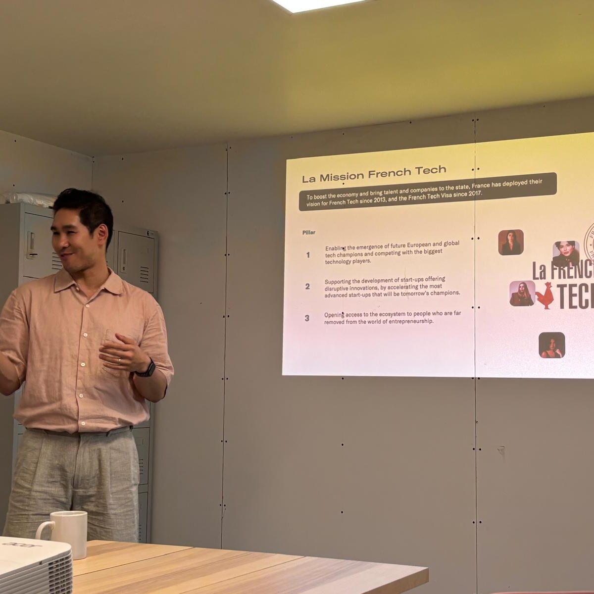 una lezione con presentazione power point