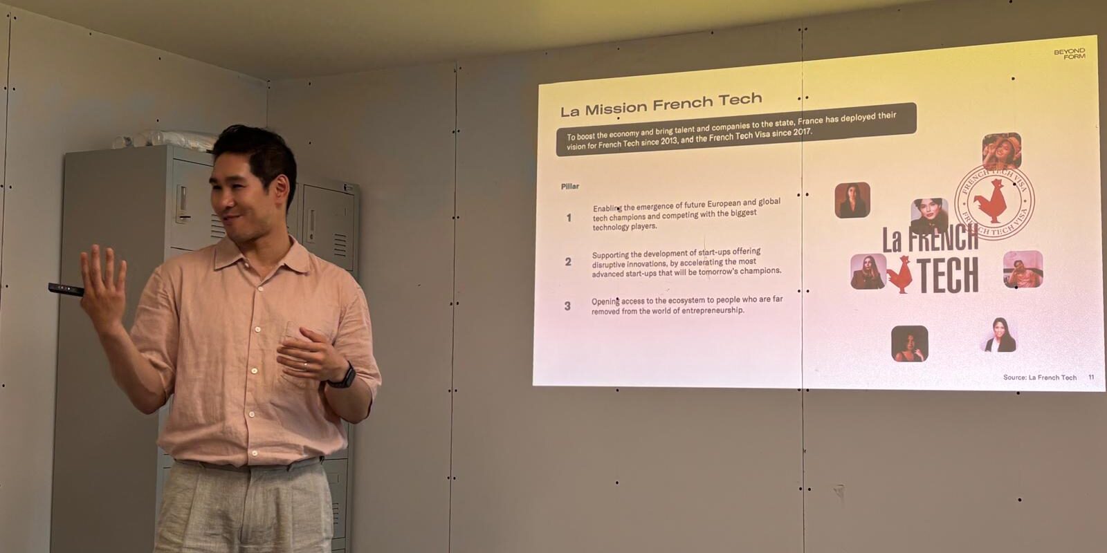 una lezione con presentazione power point