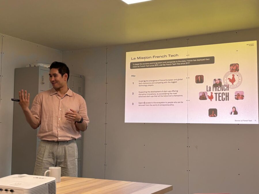 una lezione con presentazione power point