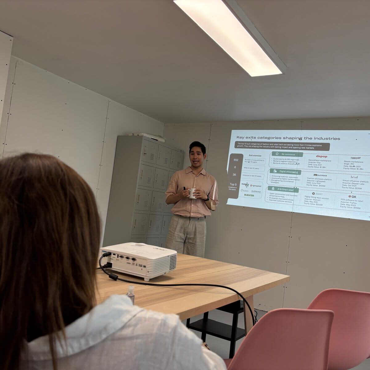 una lezione con presentazione power point